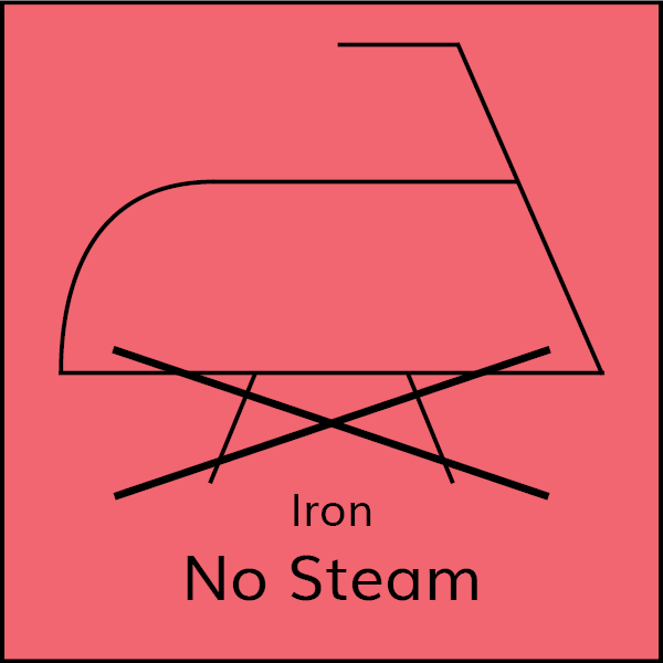 laundry symbol iron with no steam