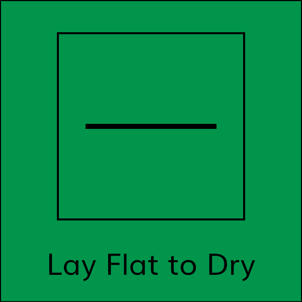 laundry symbol lay flat to dry