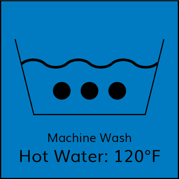 laundry symbol machine wash hot water