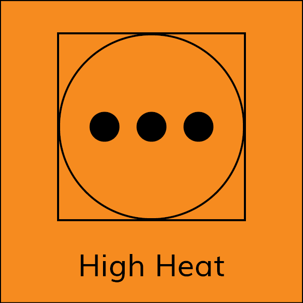 laundry symbol tumble dry high heat